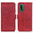 Custodia Portafoglio In Pelle Cover con Supporto M15L per Nokia XR21 Rosso