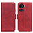 Custodia Portafoglio In Pelle Cover con Supporto M15L per OnePlus 10R 5G Rosso