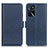 Custodia Portafoglio In Pelle Cover con Supporto M15L per Oppo A16 Blu