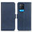 Custodia Portafoglio In Pelle Cover con Supporto M15L per Oppo A54 4G Blu