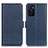 Custodia Portafoglio In Pelle Cover con Supporto M15L per Oppo A55S 5G Blu