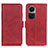 Custodia Portafoglio In Pelle Cover con Supporto M15L per Oppo Reno10 5G Rosso