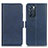 Custodia Portafoglio In Pelle Cover con Supporto M15L per Oppo Reno6 5G Blu