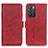 Custodia Portafoglio In Pelle Cover con Supporto M15L per Oppo Reno6 5G Rosso