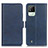 Custodia Portafoglio In Pelle Cover con Supporto M15L per Realme C20 Blu