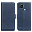 Custodia Portafoglio In Pelle Cover con Supporto M15L per Realme C21 Blu