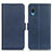 Custodia Portafoglio In Pelle Cover con Supporto M15L per Samsung Galaxy A02 Blu