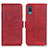 Custodia Portafoglio In Pelle Cover con Supporto M15L per Samsung Galaxy A02 Rosso