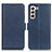 Custodia Portafoglio In Pelle Cover con Supporto M15L per Samsung Galaxy S22 Plus 5G Blu