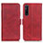 Custodia Portafoglio In Pelle Cover con Supporto M15L per Sony Xperia 1 V Rosso