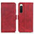 Custodia Portafoglio In Pelle Cover con Supporto M15L per Sony Xperia 10 IV Rosso