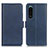 Custodia Portafoglio In Pelle Cover con Supporto M15L per Sony Xperia 5 III SO-53B Blu