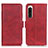 Custodia Portafoglio In Pelle Cover con Supporto M15L per Sony Xperia 5 IV Rosso