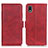 Custodia Portafoglio In Pelle Cover con Supporto M15L per Sony Xperia Ace III SO-53C Rosso