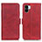 Custodia Portafoglio In Pelle Cover con Supporto M15L per Xiaomi Poco C51 Rosso