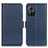 Custodia Portafoglio In Pelle Cover con Supporto M15L per Xiaomi Poco M4 5G Blu