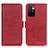 Custodia Portafoglio In Pelle Cover con Supporto M15L per Xiaomi Redmi 10 (2022) Rosso