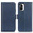 Custodia Portafoglio In Pelle Cover con Supporto M15L per Xiaomi Redmi K40 5G Blu