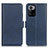 Custodia Portafoglio In Pelle Cover con Supporto M15L per Xiaomi Redmi Note 10 Pro 5G Blu