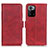 Custodia Portafoglio In Pelle Cover con Supporto M15L per Xiaomi Redmi Note 10 Pro 5G Rosso