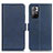 Custodia Portafoglio In Pelle Cover con Supporto M15L per Xiaomi Redmi Note 11 5G Blu