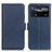 Custodia Portafoglio In Pelle Cover con Supporto M15L per Xiaomi Redmi Note 11E Pro 5G Blu