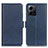 Custodia Portafoglio In Pelle Cover con Supporto M15L per Xiaomi Redmi Note 12 4G Blu