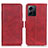 Custodia Portafoglio In Pelle Cover con Supporto M15L per Xiaomi Redmi Note 12 4G Rosso