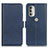 Custodia Portafoglio In Pelle Cover con Supporto M16L per Motorola Moto G51 5G Blu