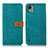 Custodia Portafoglio In Pelle Cover con Supporto M16L per Nokia C110 Verde