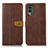 Custodia Portafoglio In Pelle Cover con Supporto M16L per Nokia C32 Marrone