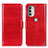 Custodia Portafoglio In Pelle Cover con Supporto M17L per Motorola Moto G51 5G Rosso