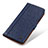 Custodia Portafoglio In Pelle Cover con Supporto M24L per Samsung Galaxy S24 5G Blu