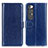 Custodia Portafoglio In Pelle Cover con Supporto ML7 per Xiaomi Mi 10S 5G Blu