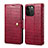 Custodia Portafoglio In Pelle Cover con Supporto MT6 per Apple iPhone 15 Pro Rosso