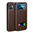 Custodia Portafoglio In Pelle Cover con Supporto N01 per Apple iPhone 12 Mini Marrone