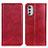 Custodia Portafoglio In Pelle Cover con Supporto N01P per Motorola Moto E32 Rosso