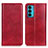 Custodia Portafoglio In Pelle Cover con Supporto N01P per Motorola Moto Edge 20 5G Rosso