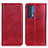 Custodia Portafoglio In Pelle Cover con Supporto N01P per Motorola Moto Edge (2021) 5G Rosso