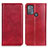Custodia Portafoglio In Pelle Cover con Supporto N01P per Motorola Moto G50 Rosso
