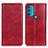 Custodia Portafoglio In Pelle Cover con Supporto N01P per Motorola Moto G71 5G Rosso