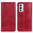 Custodia Portafoglio In Pelle Cover con Supporto N01P per OnePlus 9RT 5G Rosso