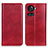 Custodia Portafoglio In Pelle Cover con Supporto N01P per OnePlus Ace 5G Rosso