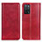 Custodia Portafoglio In Pelle Cover con Supporto N01P per Oppo A55 5G Rosso