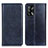 Custodia Portafoglio In Pelle Cover con Supporto N01P per Oppo F19 Blu