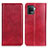 Custodia Portafoglio In Pelle Cover con Supporto N01P per Oppo F19 Pro Rosso