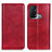 Custodia Portafoglio In Pelle Cover con Supporto N01P per Oppo Reno5 A Rosso