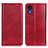 Custodia Portafoglio In Pelle Cover con Supporto N01P per Samsung Galaxy A03 Core Rosso