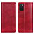 Custodia Portafoglio In Pelle Cover con Supporto N01P per Samsung Galaxy A03s Rosso