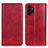 Custodia Portafoglio In Pelle Cover con Supporto N01P per Samsung Galaxy A13 4G Rosso